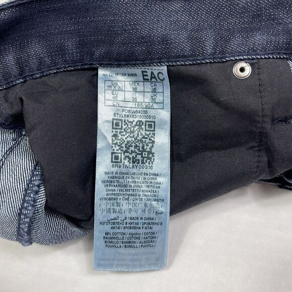 Guess Jeans Men’s 36x32 Medium Rise Tapered Slim Halsted Fit Dark Wash Preppy - Picture 11 of 15